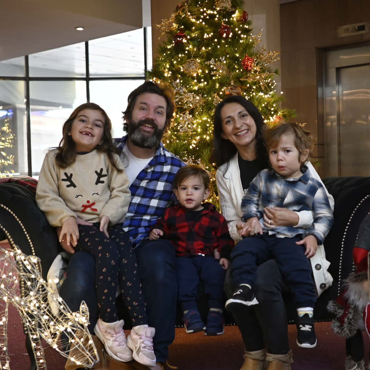 family photo at a hotel in granada