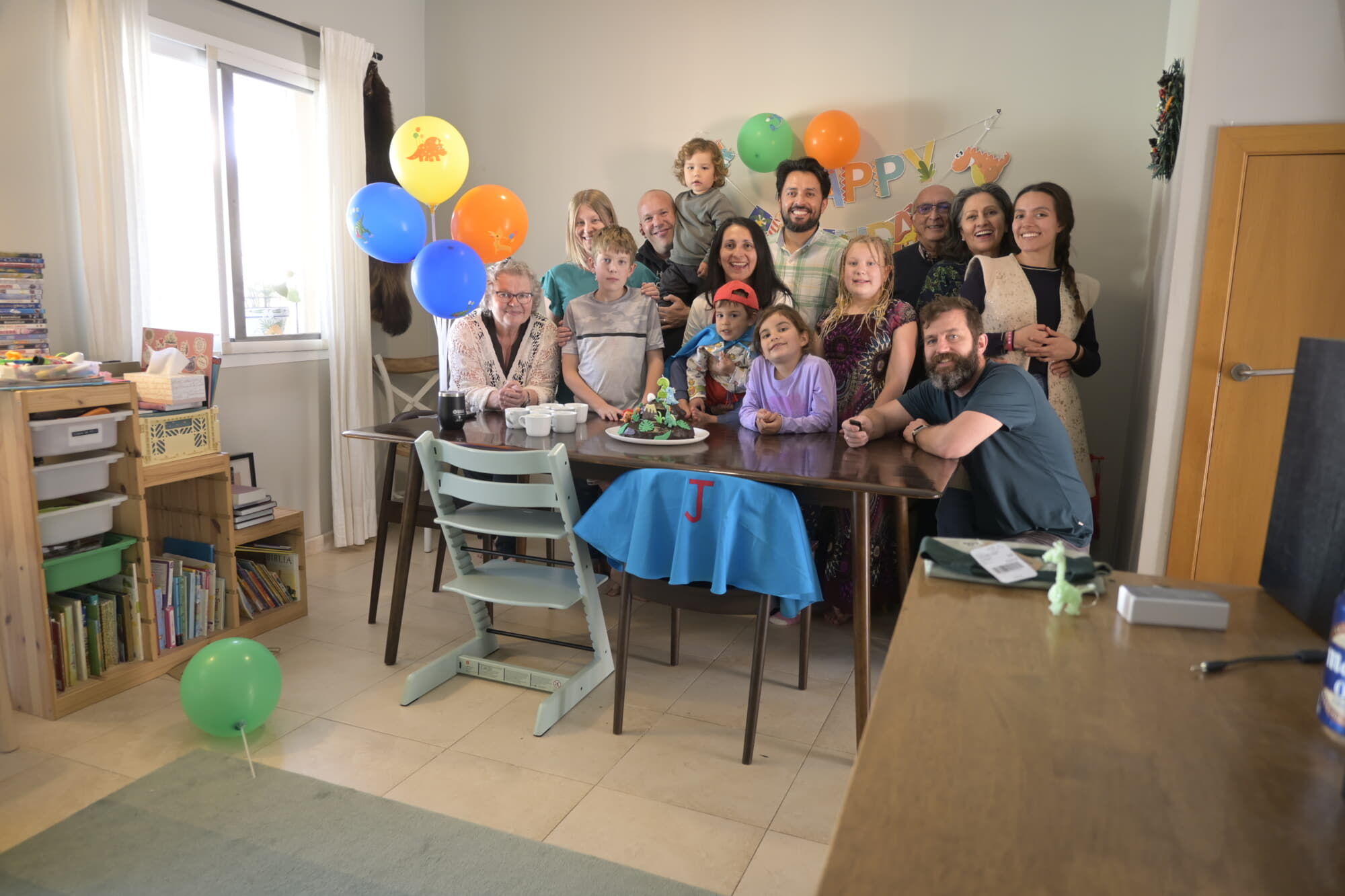 Mark’s Birthday Party Guests and cake
