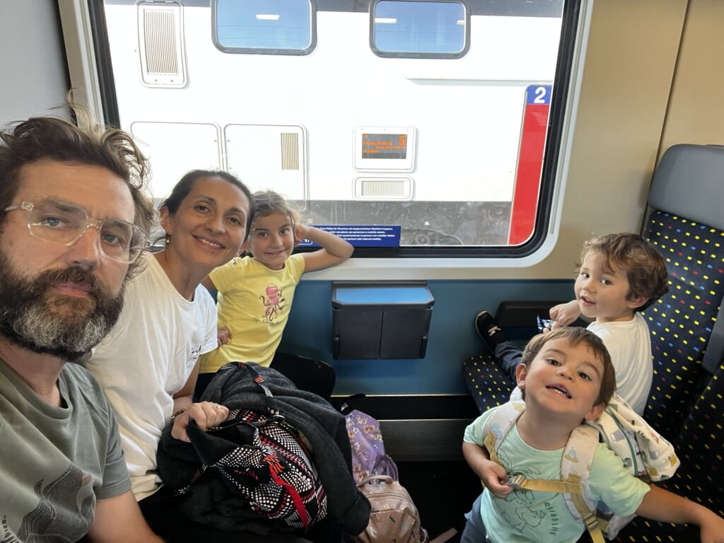 We caught a train to Switzerland this summer.